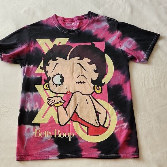 Betty Boop Rainbow Tye Dye Shirt Sleeve Tshirt Size Small - Picture 1 of 6